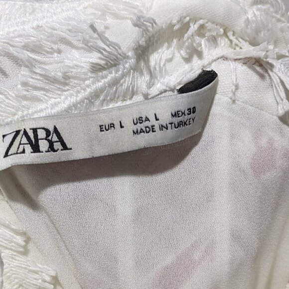 Zara | White textured midi dress - Picture 5 of 12